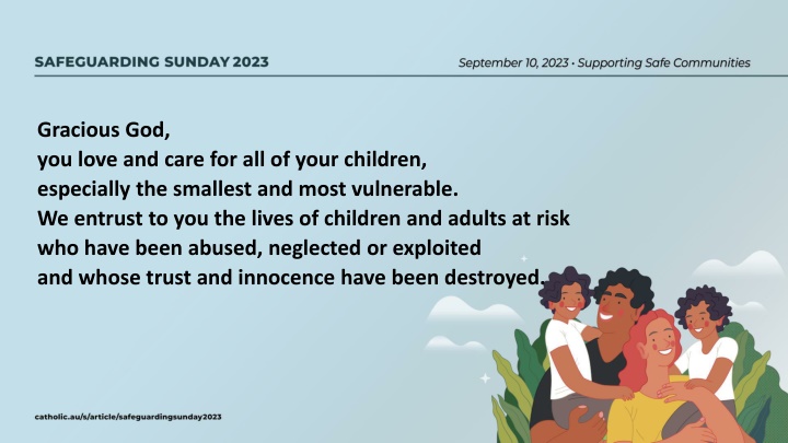 gracious god you love and care for all of your n.w