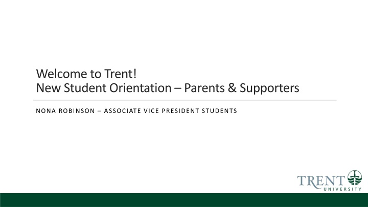welcome to trent new student orientation parents n.w