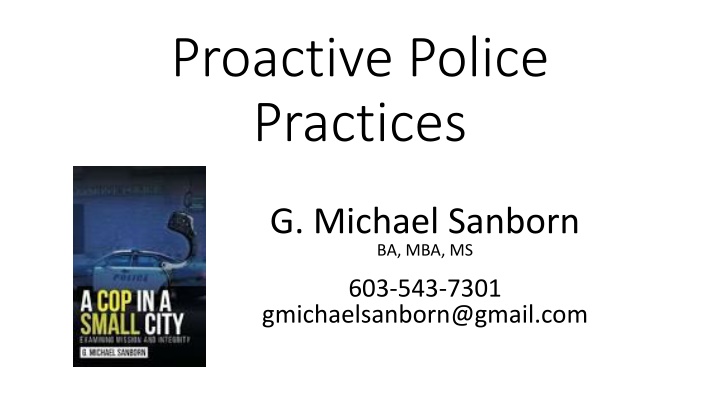 proactive police practices n.w