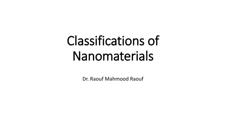 classifications of classifications n.w