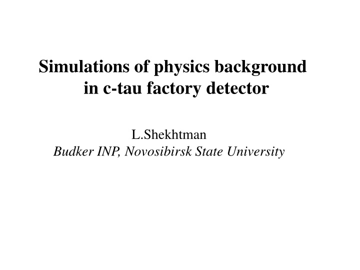 simulations of physics background n.w