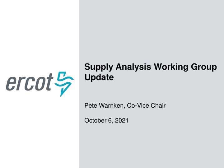 supply analysis working group update n.w
