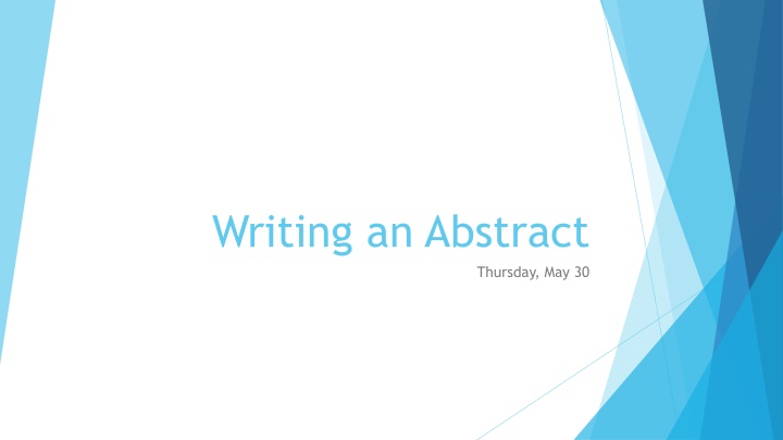 writing an abstract n.w
