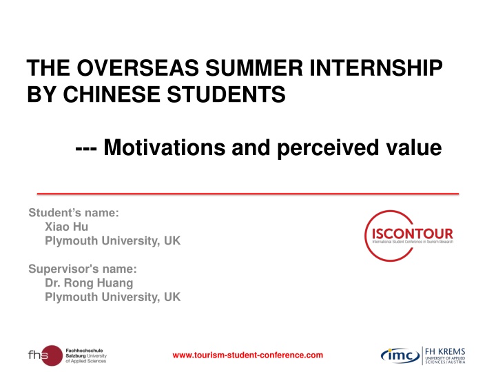 the overseas summer internship by chinese students n.w