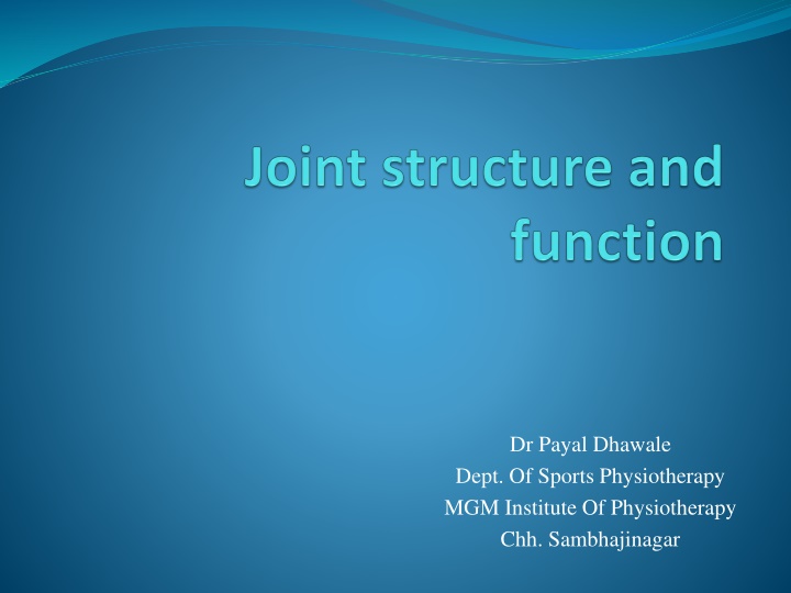 dr payal dhawale dept of sports physiotherapy n.w
