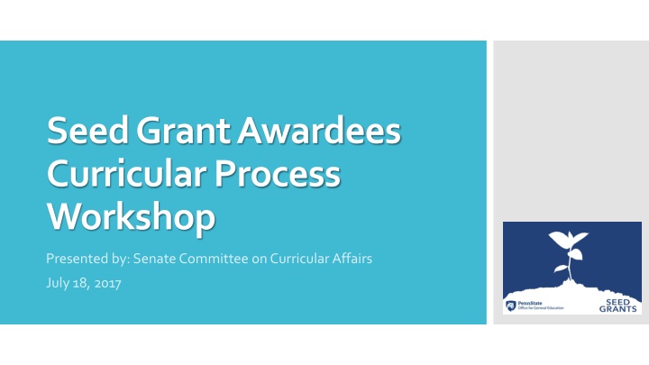 seed grant awardees curricular process workshop n.w