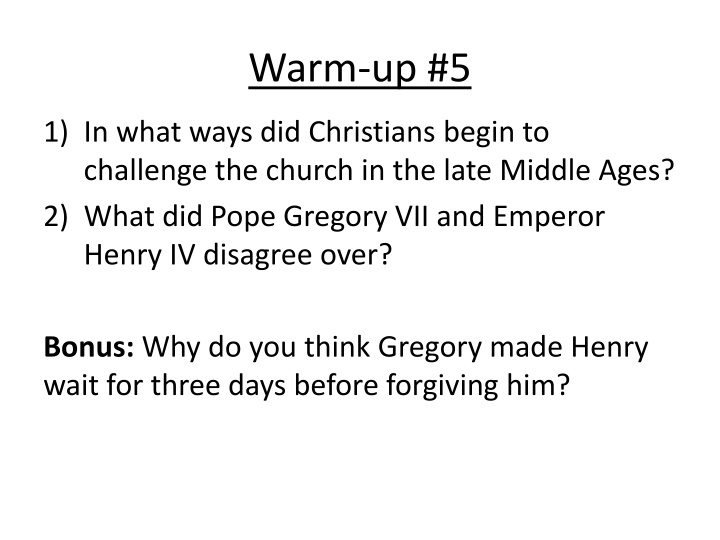 warm up 5 n.w