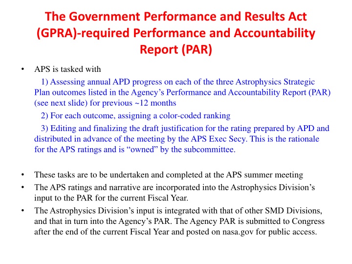 the government performance and results act gpra n.w