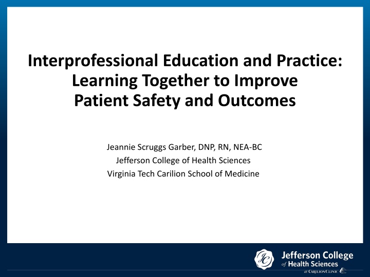 interprofessional education and practice learning n.w