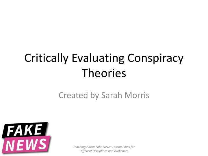 critically evaluating conspiracy theories n.w