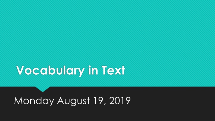 vocabulary in text n.w