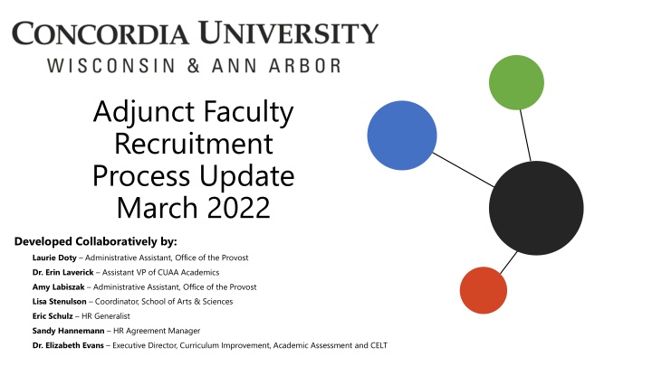adjunct faculty recruitment process update march n.w