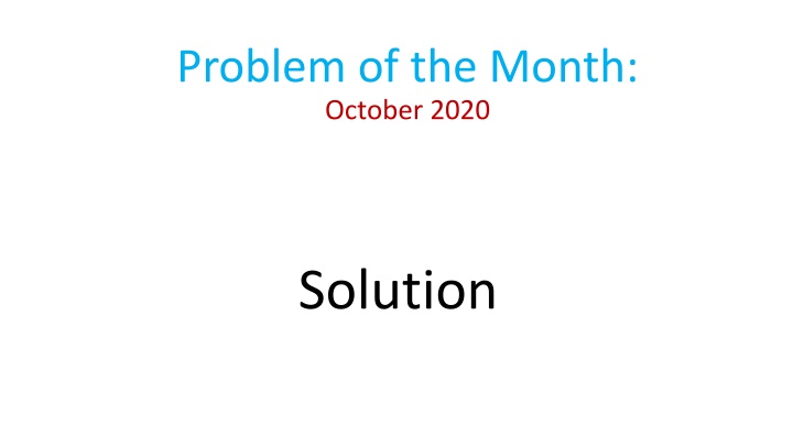 problem of the month october 2020 n.w