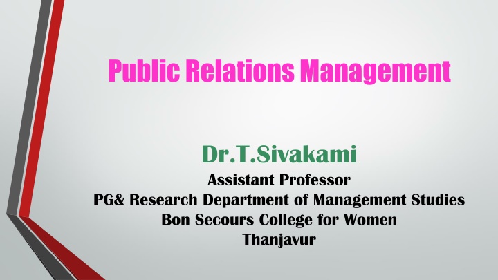 public relations management n.w