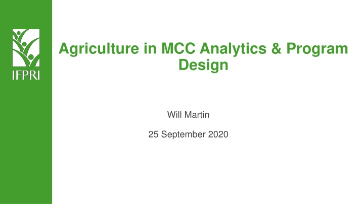 agriculture in mcc analytics program design n.w