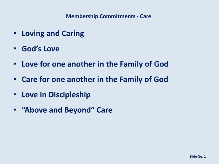 membership commitments care n.w
