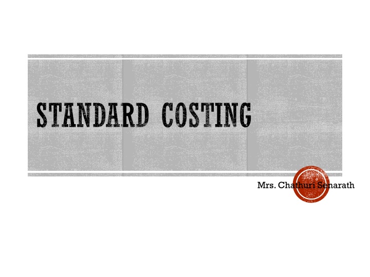 standard costing n.w