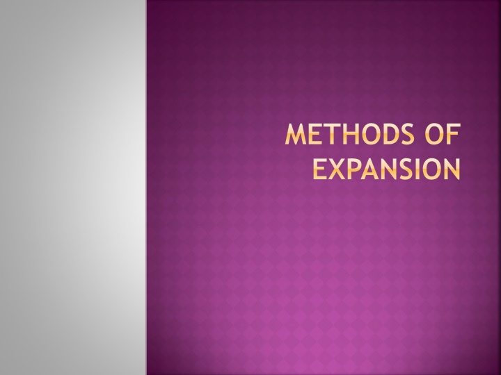 methods of expansion n.w