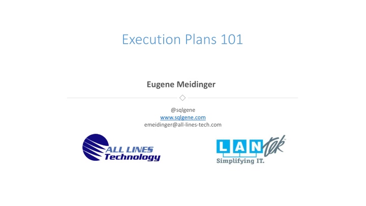 execution plans 101 n.w