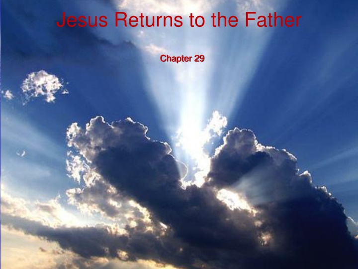 jesus returns to the father n.w