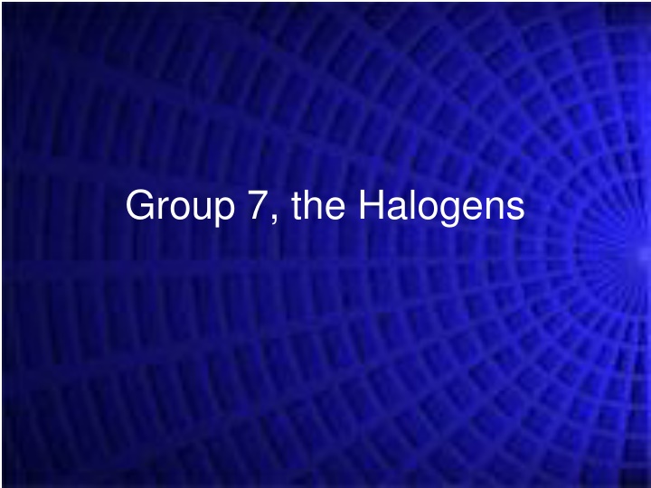 group 7 the halogens n.w