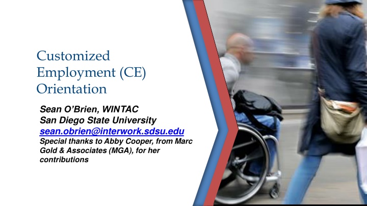customized employment ce orientation n.w
