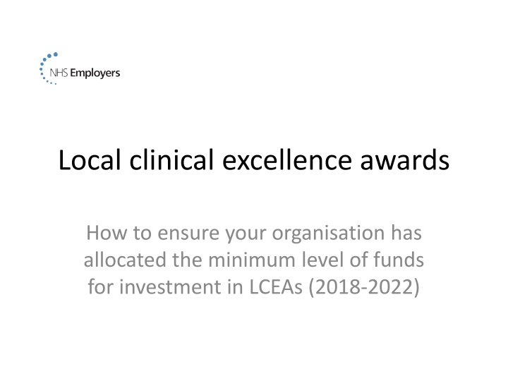 local clinical excellence awards n.w