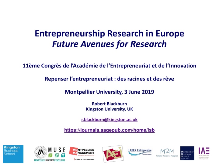 entrepreneurship research in europe future n.w