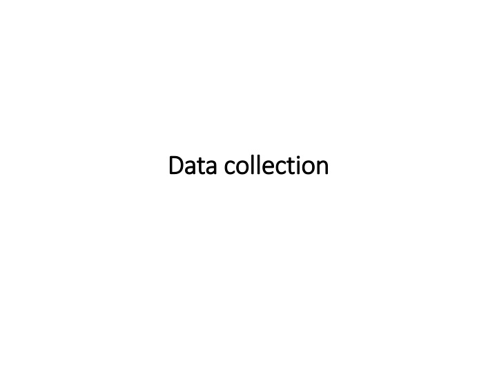 data collection data collection n.w
