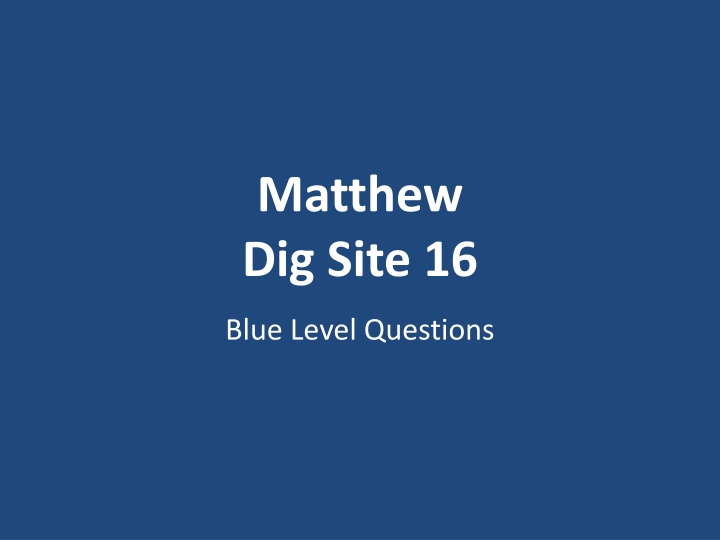 matthew dig site 16 n.w