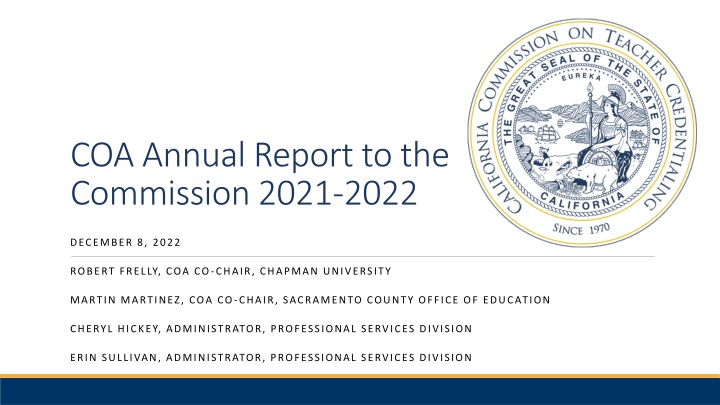 coa annual report to the commission 2021 2022 n.w