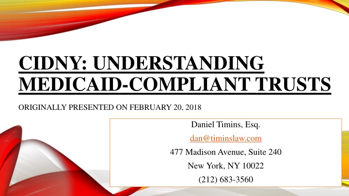 cidny understanding medicaid compliant trusts n.w
