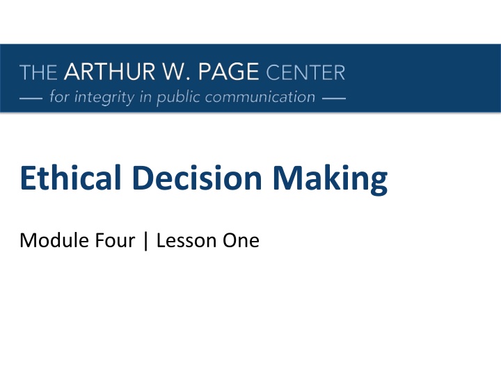 ethical decision making n.w