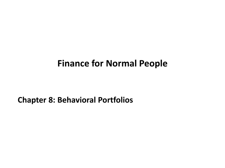 finance for normal people n.w