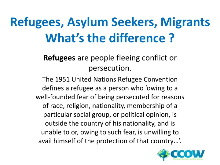 refugees asylum seekers migrants what n.w