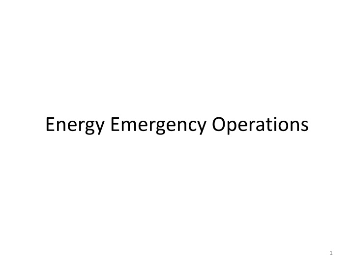 energy emergency operations n.w