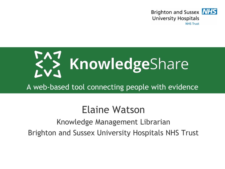 a web based tool connecting people with evidence n.w