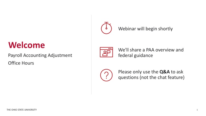 webinar will begin shortly n.w
