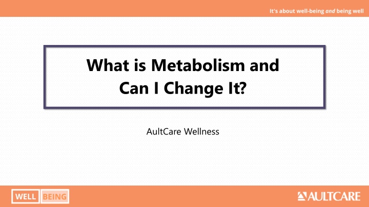 what is metabolism and can i change it n.w