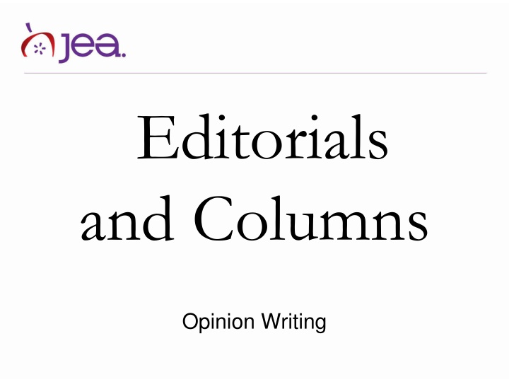 editorials and columns n.w