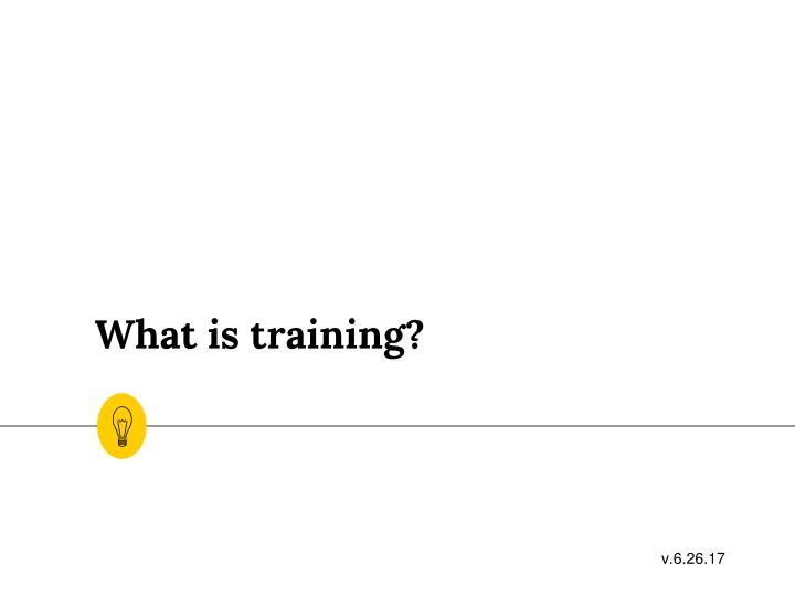 what is training n.w
