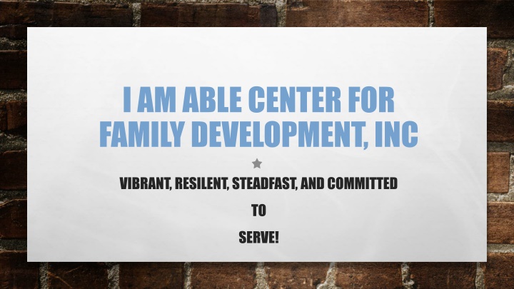 i am able center for family development inc n.w