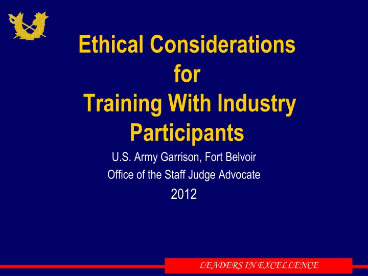 ethical considerations for training with industry n.w