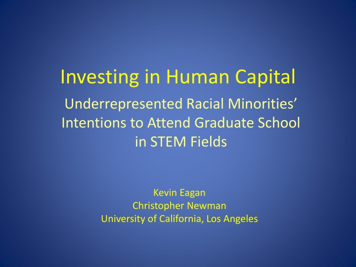 investing in human capital underrepresented n.w