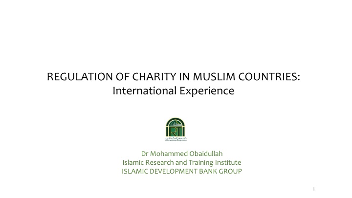 regulation of charity in muslim countries n.w