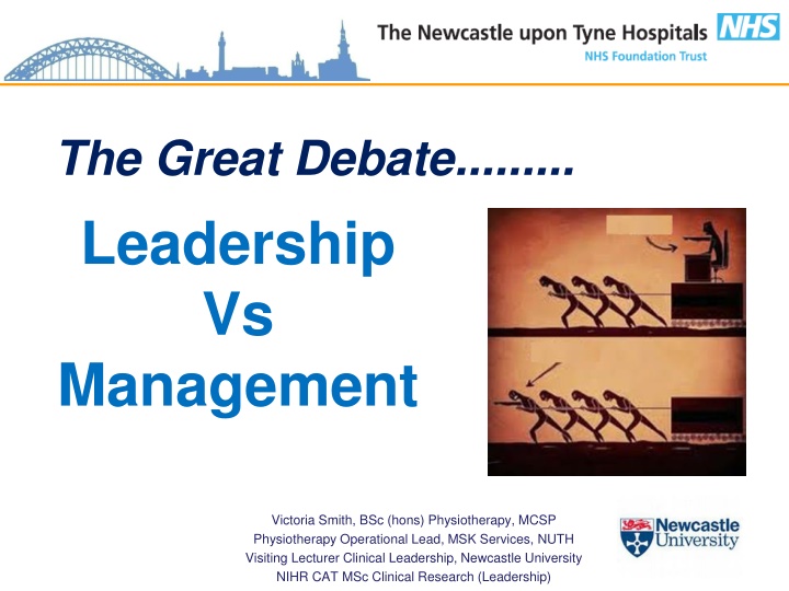 the great debate leadership vs management n.w