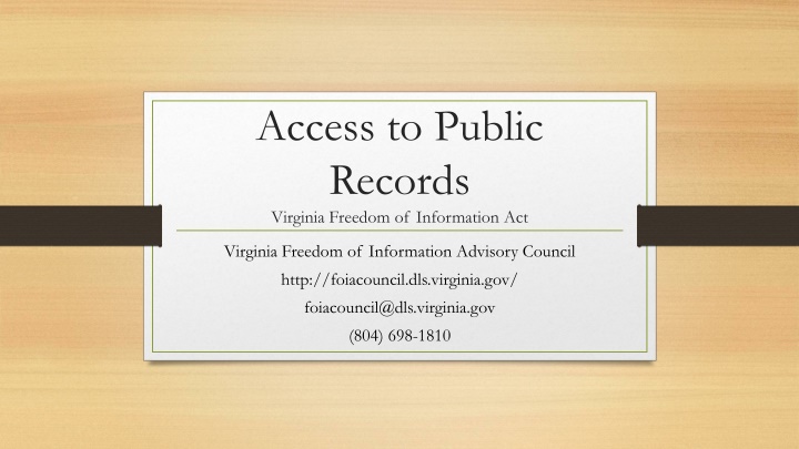 access to public records virginia freedom n.w