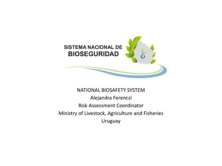 national biosafety system alejandra ferenczi risk n.w