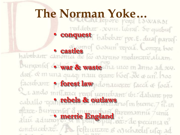 the norman yoke n.w