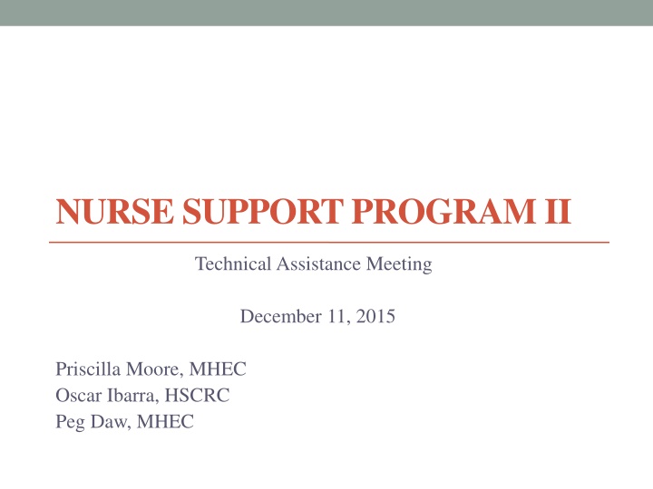 nurse support program ii n.w